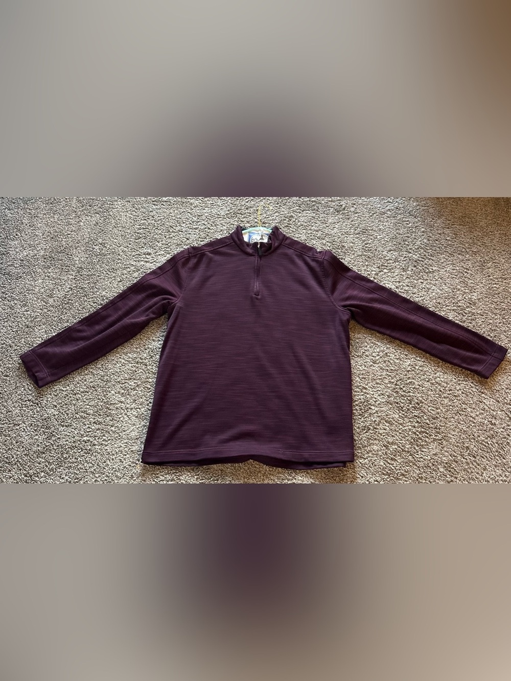 Quarter-Zip Pullover in Deep Plum